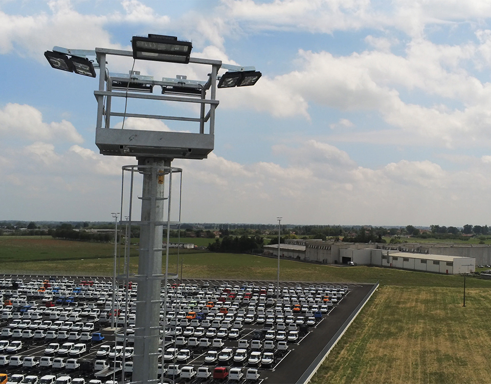 Parking pour véhicules industriels